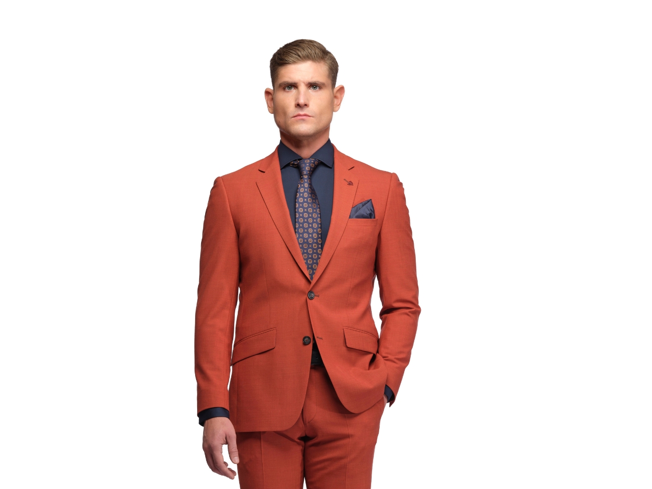 Obleky Roy Robson, oranžový oblek