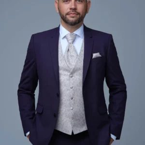 Pánska slávnostná vzorovaná vesta
