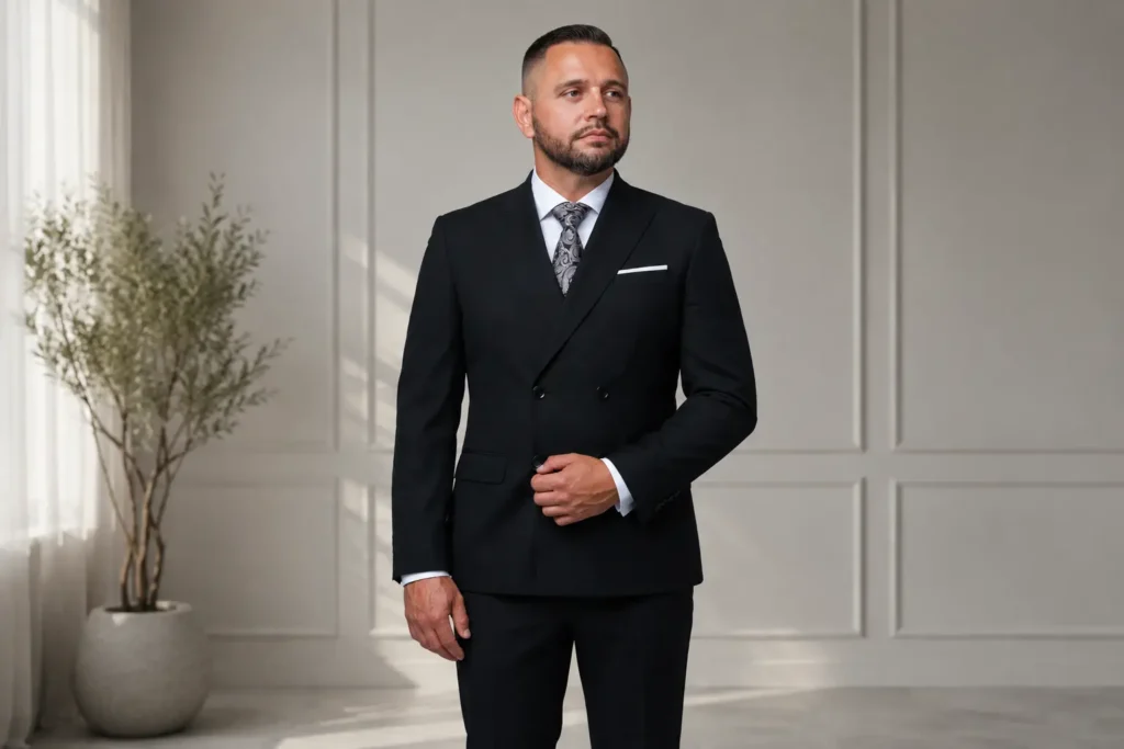Čierny pánsky oblek