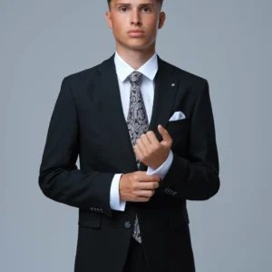 Pánsky čierny elegantný oblek Onyx