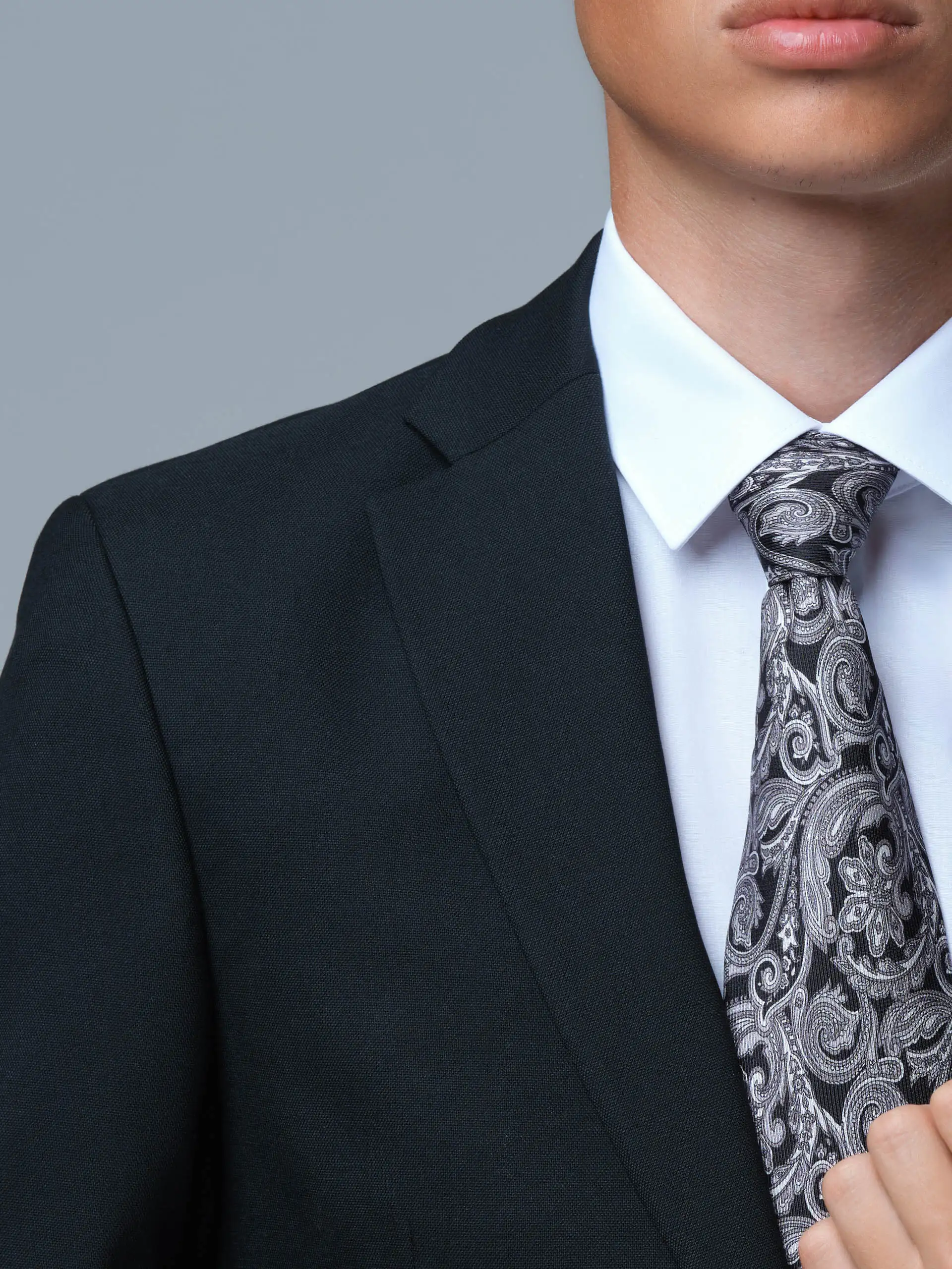 Pánsky čierny elegantný oblek Onyx